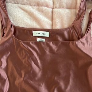 Babaton metallic bodysuit.